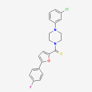 (4-(3-Chlorophenyl)piperazin-1-yl)(5-(4-fluorophenyl)furan-2-yl)methanethione
