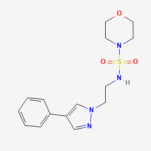 N-(2-(4-phenyl-1H-pyrazol-1-yl)ethyl)morpholine-4-sulfonamide