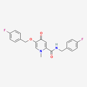 N-(4-fluorobenzyl)-5-((4-fluorobenzyl)oxy)-1-methyl-4-oxo-1,4-dihydropyridine-2-carboxamide