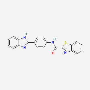 N-(4-(1H-benzo[d]imidazol-2-yl)phenyl)benzo[d]thiazole-2-carboxamide