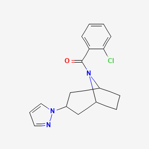 ((1R,5S)-3-(1H-pyrazol-1-yl)-8-azabicyclo[3.2.1]octan-8-yl)(2-chlorophenyl)methanone