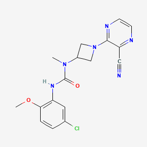 3-(5-Chloro-2-methoxyphenyl)-1-[1-(3-cyanopyrazin-2-yl)azetidin-3-yl]-1-methylurea