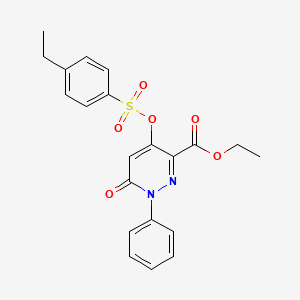 Ethyl 4-(((4-ethylphenyl)sulfonyl)oxy)-6-oxo-1-phenyl-1,6-dihydropyridazine-3-carboxylate