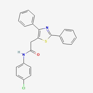 N-(4-chlorophenyl)-2-(2,4-diphenyl-1,3-thiazol-5-yl)acetamide