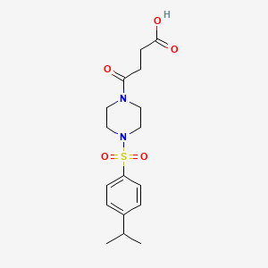 4-Oxo-4-{4-[4-(propan-2-yl)benzenesulfonyl]piperazin-1-yl}butanoic acid