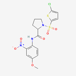 1-((5-chlorothiophen-2-yl)sulfonyl)-N-(4-methoxy-2-nitrophenyl)pyrrolidine-2-carboxamide