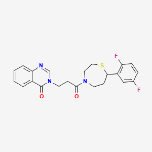 3-(3-(7-(2,5-difluorophenyl)-1,4-thiazepan-4-yl)-3-oxopropyl)quinazolin-4(3H)-one