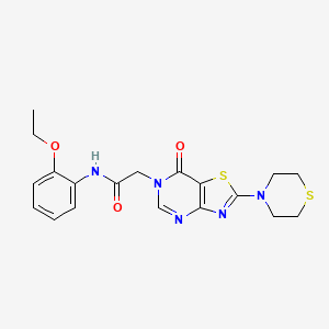 N-(2-ethoxyphenyl)-2-(7-oxo-2-thiomorpholinothiazolo[4,5-d]pyrimidin-6(7H)-yl)acetamide