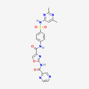 N-(4-(N-(2,6-dimethylpyrimidin-4-yl)sulfamoyl)phenyl)-2-(pyrazine-2-carboxamido)oxazole-4-carboxamide