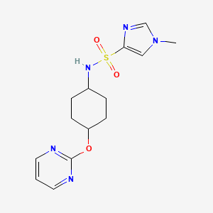 1-methyl-N-((1r,4r)-4-(pyrimidin-2-yloxy)cyclohexyl)-1H-imidazole-4-sulfonamide