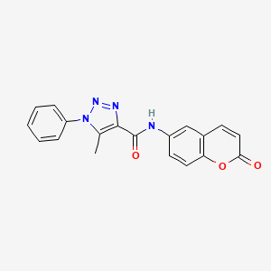 5-methyl-N-(2-oxo-2H-chromen-6-yl)-1-phenyl-1H-1,2,3-triazole-4-carboxamide