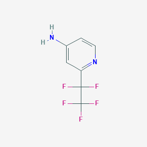 molecular formula C7H5F5N2 B2551357 2-(Perfluoroethyl)pyridin-4-amine CAS No. 340006-68-0