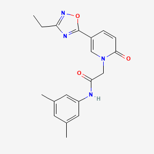 molecular formula C19H20N4O3 B2551367 N-(3,5-dimethylphenyl)-2-[5-(3-ethyl-1,2,4-oxadiazol-5-yl)-2-oxo-1,2-dihydropyridin-1-yl]acetamide CAS No. 1251589-05-5