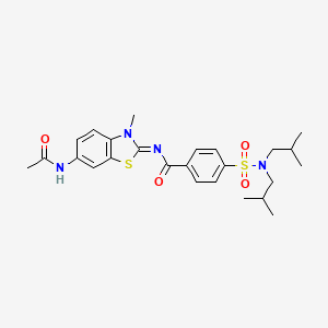(E)-N-(6-acetamido-3-methylbenzo[d]thiazol-2(3H)-ylidene)-4-(N,N-diisobutylsulfamoyl)benzamide