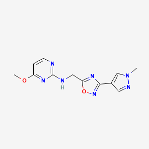 4-methoxy-N-{[3-(1-methyl-1H-pyrazol-4-yl)-1,2,4-oxadiazol-5-yl]methyl}pyrimidin-2-amine