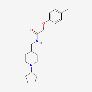 molecular formula C20H30N2O2 B2551381 N-[(1-cyclopentylpiperidin-4-yl)methyl]-2-(4-methylphenoxy)acetamide CAS No. 953932-50-8