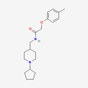 N-((1-cyclopentylpiperidin-4-yl)methyl)-2-(p-tolyloxy)acetamide