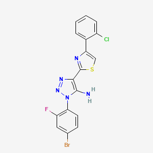 molecular formula C17H10BrClFN5S B2551384 1-(4-bromo-2-fluorophenyl)-4-[4-(2-chlorophenyl)-1,3-thiazol-2-yl]-1H-1,2,3-triazol-5-amine CAS No. 1207024-80-3