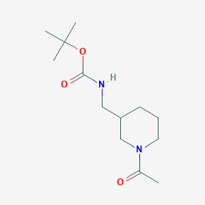 molecular formula C13H24N2O3 B2551390 3-(Boc-aminomethyl)-1-acetylpiperidine CAS No. 1257046-70-0