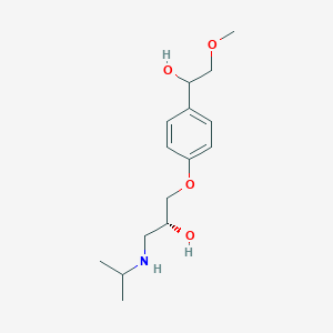 molecular formula C15H25NO4 B025514 3-(4-(1-Hydroxy-2-methoxyethyl)phenoxy)-1-(isopropylamino)-2-propanol CAS No. 110458-46-3
