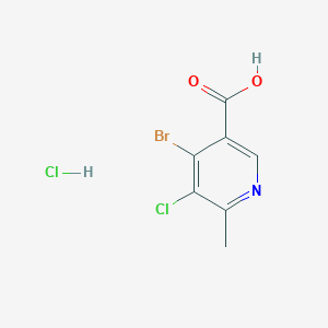 molecular formula C7H6BrCl2NO2 B2551406 4-Bromo-5-chloro-6-methylpyridine-3-carboxylic acid;hydrochloride CAS No. 2305255-11-0