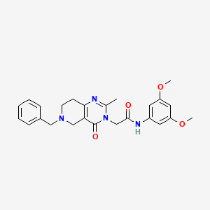 2-(6-benzyl-2-methyl-4-oxo-5,6,7,8-tetrahydropyrido[4,3-d]pyrimidin-3(4H)-yl)-N-(3,5-dimethoxyphenyl)acetamide