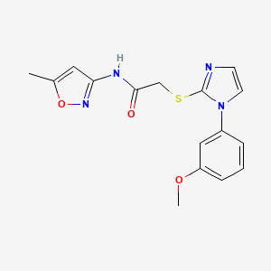 2-[[1-(3-methoxyphenyl)-2-imidazolyl]thio]-N-(5-methyl-3-isoxazolyl)acetamide