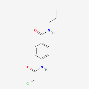 molecular formula C12H15ClN2O2 B2551441 4-[(chloroacetyl)amino]-N-propylbenzamide CAS No. 908528-77-8