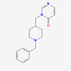 molecular formula C17H21N3O B2551448 3-[(1-Benzylpiperidin-4-yl)methyl]-3,4-dihydropyrimidin-4-one CAS No. 2176124-75-5