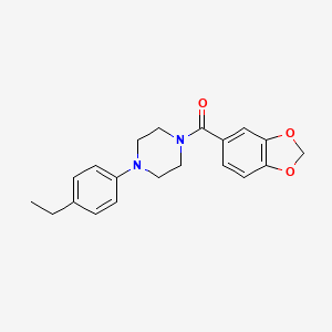 molecular formula C20H22N2O3 B2551455 1,3-Benzodioxol-5-yl[4-(4-ethylphenyl)piperazin-1-yl]methanone CAS No. 873587-93-0
