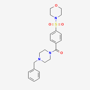 molecular formula C22H27N3O4S B2551460 (4-Benzylpiperazin-1-yl)(4-(morpholinosulfonyl)phenyl)methanone CAS No. 304684-41-1