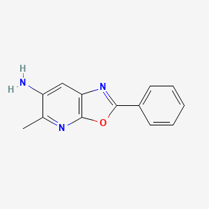 molecular formula C13H11N3O B2551466 5-Methyl-2-phenyloxazolo[5,4-b]pyridin-6-amine CAS No. 2034156-85-7