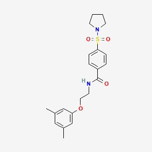molecular formula C21H26N2O4S B2551467 N-(2-(3,5-dimethylphenoxy)ethyl)-4-(pyrrolidin-1-ylsulfonyl)benzamide CAS No. 1105211-22-0