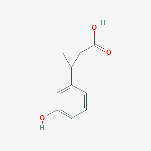 molecular formula C10H10O3 B2551469 2-(3-Hydroxyphenyl)cyclopropane-1-carboxylic acid CAS No. 1267818-20-1
