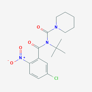 molecular formula C17H22ClN3O4 B2551538 N-tert-butyl-N-(5-chloro-2-nitrobenzoyl)piperidine-1-carboxamide CAS No. 923114-94-7