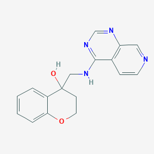 B2551617 4-[(Pyrido[3,4-d]pyrimidin-4-ylamino)methyl]-2,3-dihydrochromen-4-ol CAS No. 2379995-05-6