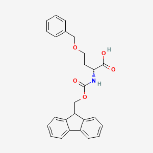 molecular formula C26H25NO5 B2551639 N-(((9H-Fluoren-9-yl)methoxy)carbonyl)-O-benzyl-D-homoserine CAS No. 1301706-79-5