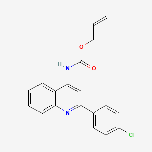 molecular formula C19H15ClN2O2 B2551671 allyl N-[2-(4-chlorophenyl)-4-quinolinyl]carbamate CAS No. 338401-44-8