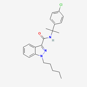 molecular formula C22H26ClN3O B2551740 N-[1-(4-chlorophenyl)-1-methylethyl]-1-pentyl-1H-indazole-3-carboxamide CAS No. 1631074-65-1