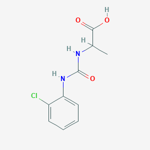 molecular formula C10H11ClN2O3 B2551749 2-(3-(2-Chlorophenyl)ureido)propanoic acid CAS No. 1009544-03-9