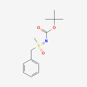 molecular formula C13H19NO3S B2551750 S-Benzyl-N-tert-butoxycarbonyl-S-methylsulfoximine CAS No. 210989-11-0