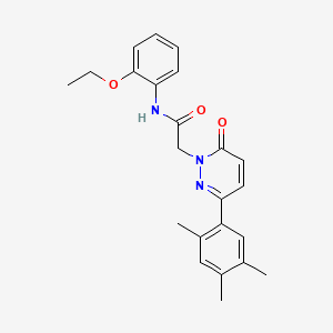 molecular formula C23H25N3O3 B2551755 N-(2-ethoxyphenyl)-2-[6-oxo-3-(2,4,5-trimethylphenyl)-1,6-dihydropyridazin-1-yl]acetamide CAS No. 900008-59-5