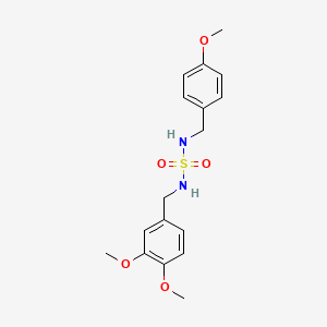 molecular formula C17H22N2O5S B2551798 N-(3,4-dimethoxybenzyl)-N'-(4-methoxybenzyl)sulfamide CAS No. 337924-42-2
