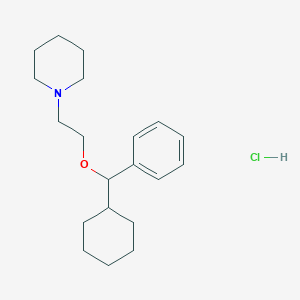 molecular formula C20H32ClNO B025518 1-(2-((alpha-Cyclohexylbenzyl)oxy)ethyl)piperidine hydrochloride CAS No. 102370-70-7
