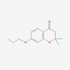 molecular formula C14H18O3 B2551808 2,2-dimethyl-7-propoxy-2,3-dihydro-4H-chromen-4-one CAS No. 115613-80-4