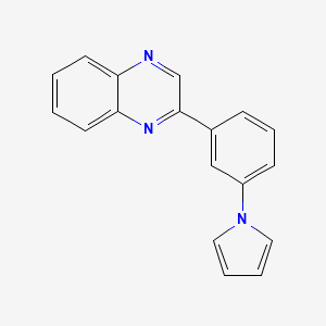 molecular formula C18H13N3 B2551922 2-[3-(1H-pyrrol-1-yl)phenyl]quinoxaline CAS No. 866131-69-3