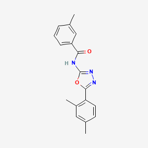 molecular formula C18H17N3O2 B2551943 N-[5-(2,4-dimethylphenyl)-1,3,4-oxadiazol-2-yl]-3-methylbenzamide CAS No. 891142-87-3