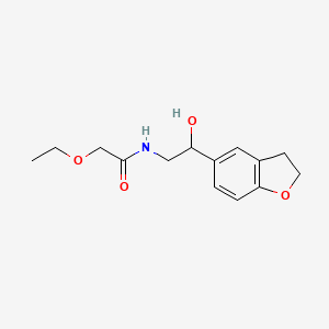 molecular formula C14H19NO4 B2551962 N-[2-(2,3-DIHYDRO-1-BENZOFURAN-5-YL)-2-HYDROXYETHYL]-2-ETHOXYACETAMIDE CAS No. 1421501-55-4