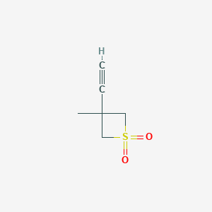 molecular formula C6H8O2S B2551966 3-Ethynyl-3-methylthietane 1,1-dioxide CAS No. 2260937-20-8