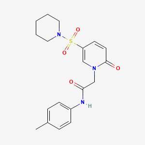 molecular formula C19H23N3O4S B2552004 N-(4-methylphenyl)-2-[2-oxo-5-(piperidine-1-sulfonyl)-1,2-dihydropyridin-1-yl]acetamide CAS No. 1357805-30-1